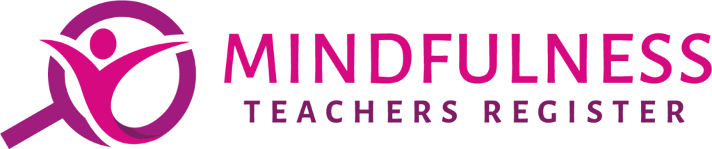 Mindfulness Teachers Register logo with a purple magnifying glass and human figure icon.