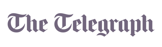 The Telegraph newspaper logo in black Gothic-style font.