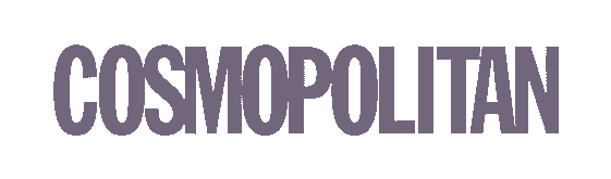 Cosmopolitan magazine logo in bold uppercase letters.