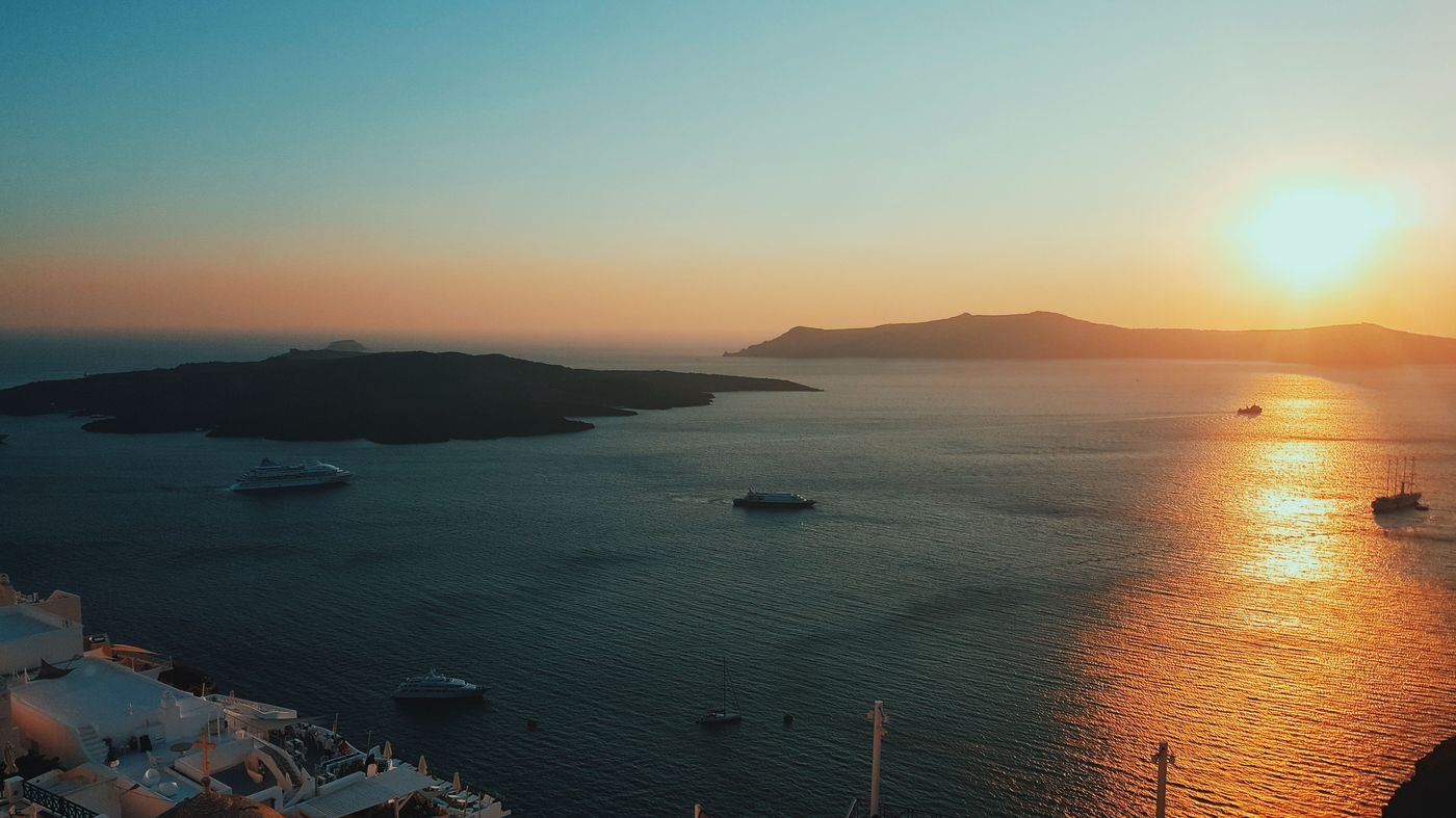 Golden hour over the Cretan coast