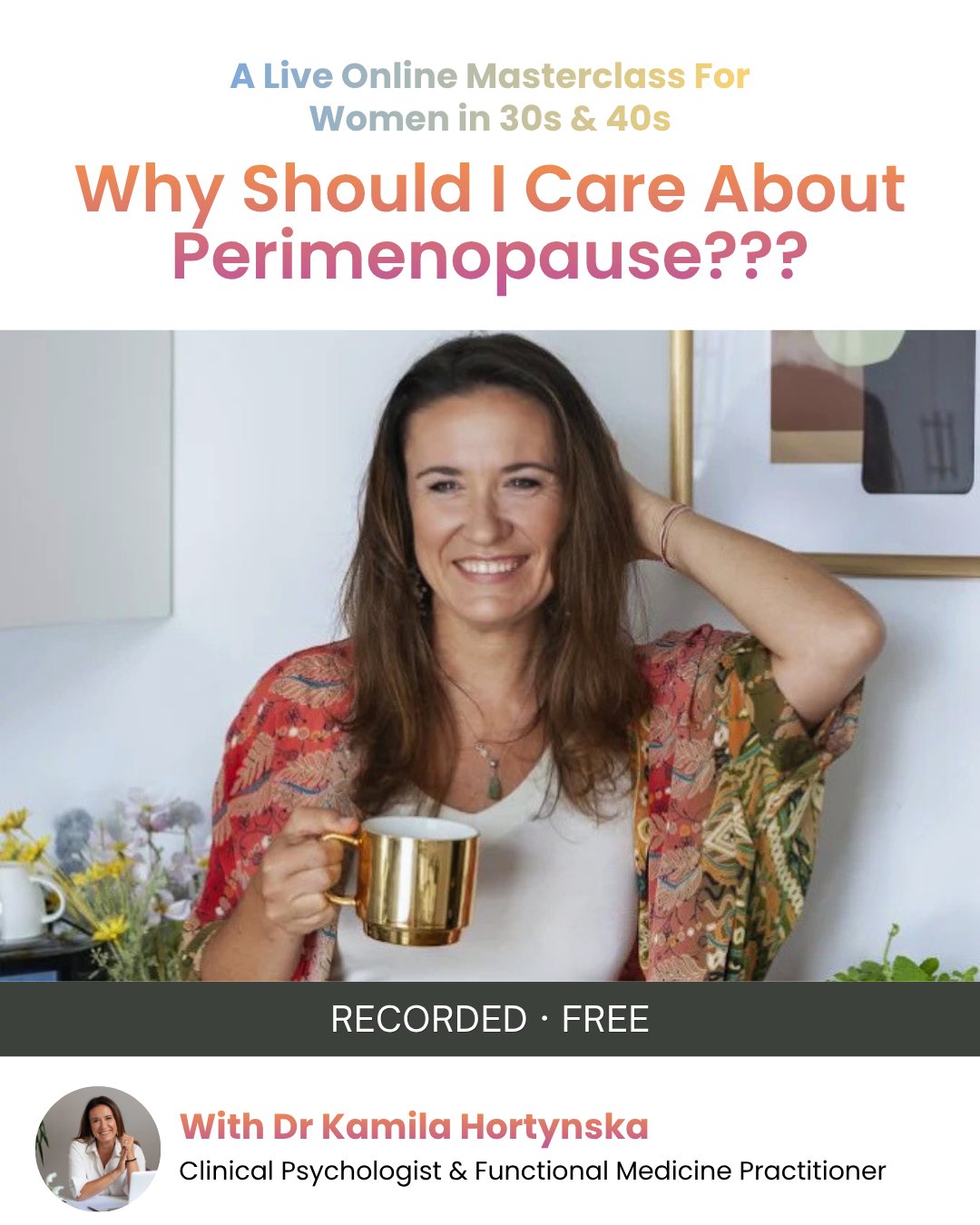 Cover: Why Should I Care About Perimenopause recorded masterclass